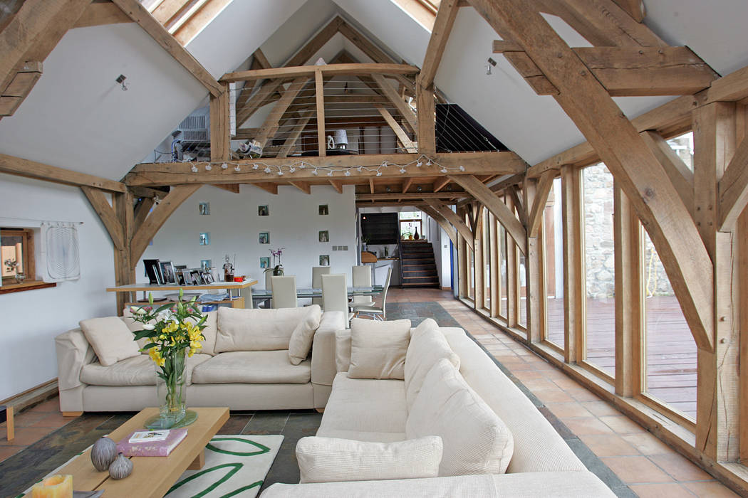 Mill O Braco - Family home - Aberdeenshire - Scotland Retool architecture Rustic style living room Glass Barn