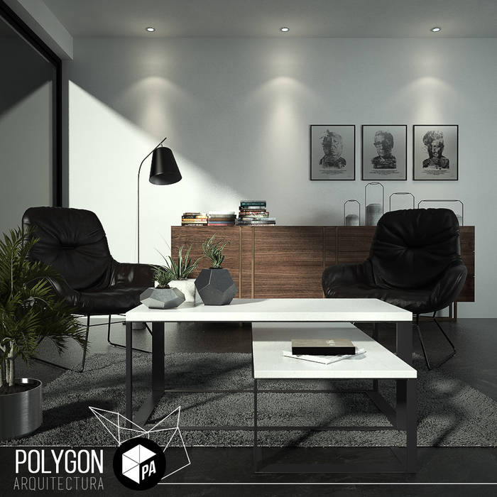 Visualizacion 3D, Polygon Arquitectura Polygon Arquitectura Modern Living Room