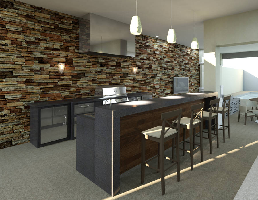 Bar balcones y terrazas modernos de homify moderno granito Bar balcones y terrazas modernos de homify moderno granito