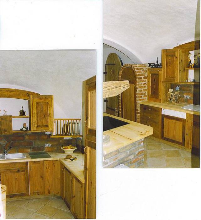 Küche CASA Santa Barbara Landhaus Küchen Holz Holznachbildung Küche,Altholz-Küche