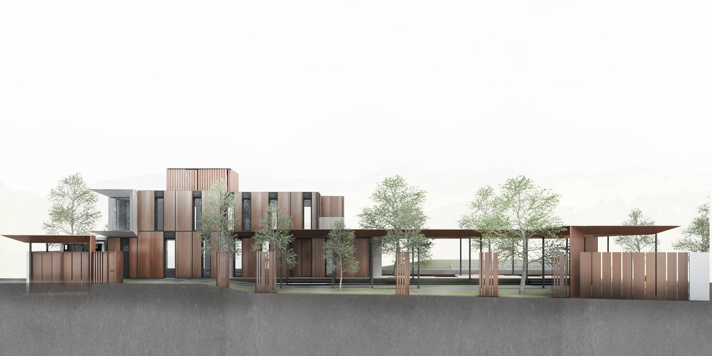 Thermal House B+P Architects Casas modernas Cobre/Bronce/Latón