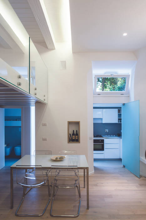 LOFT A ROMA, ACRIVOULIS architettura + interior design ACRIVOULIS architettura + interior design Modern dining room