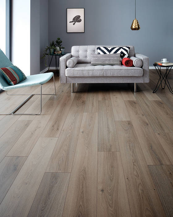 Wembury Nordic Oak Woodpecker Flooring Modern walls & floors Wood Wood effect laminate flooring,laminate floor,laminate wood floor,laminate oak floor,grey flooring,grey floor,grey laminate floor