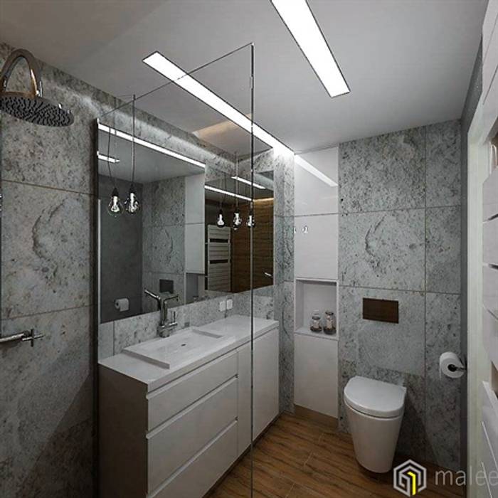 Aqua Tower Rumia, malee malee Minimalist style bathrooms