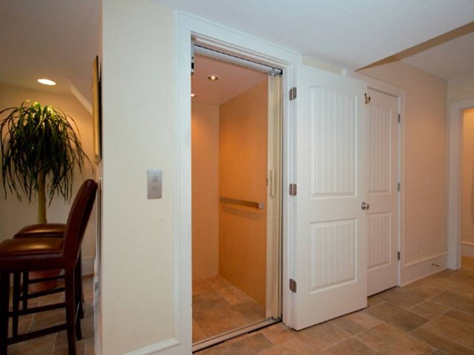 Indoor Elevator Outer Banks Renovation & Construction Modern Corridor, Hallway and Staircase