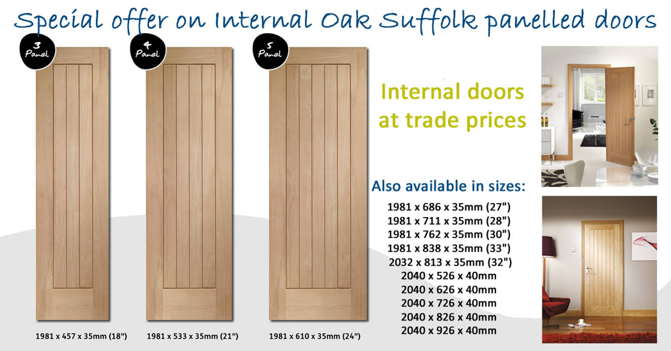 Special prices on Suffolk oak doors Wonkee Donkee XL Joinery Windows & doorsDoors special offer,trade prices,new doors