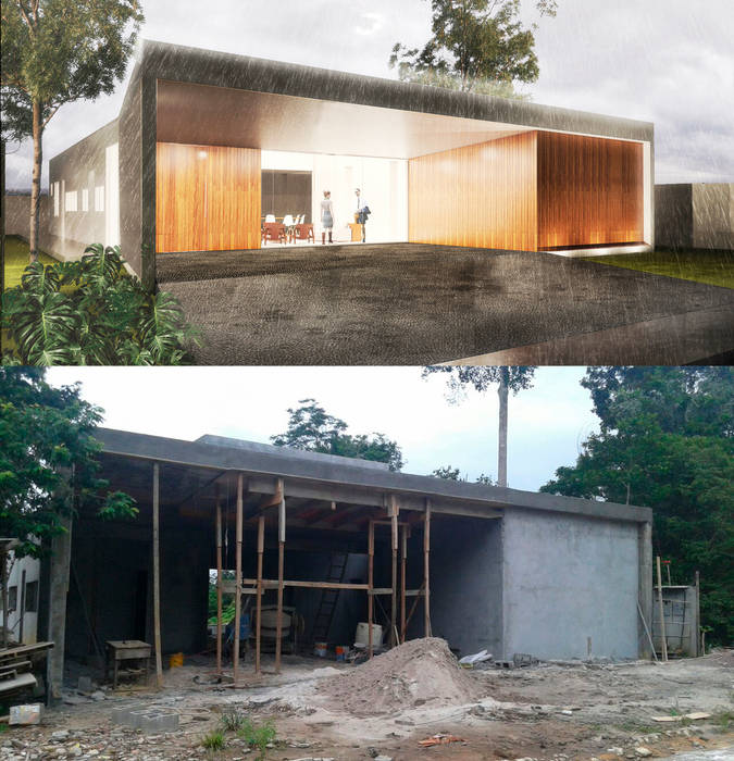 Casa Manaus, A Pino Arquitetos A Pino Arquitetos Moderne Häuser Beton
