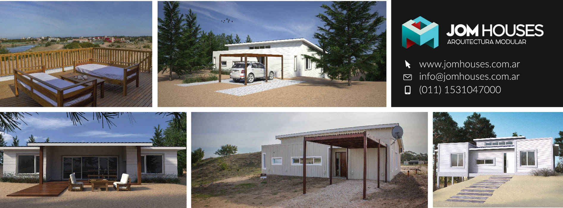 CASAS JOM HOUSES. RAPIDEZ DE CONSTRUCCION, BAJO COSTO DE MANTENIMIENTO. APTAS PARA TODO TIPO DE CLIMA Y TERRENO. JOM HOUSES Casas modernas: Ideas, imágenes y decoración Ladrillos casas de campo,mantenimiento,casas de playa,casas country,casas barrio cerrado,casas modernas,espacios,luminosos,comodos,interiores,living