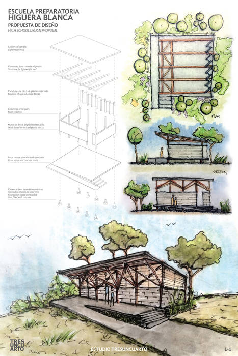 ESCUELA - HIGUERA BLANCA, Estudio Tresuncuarto Estudio Tresuncuarto