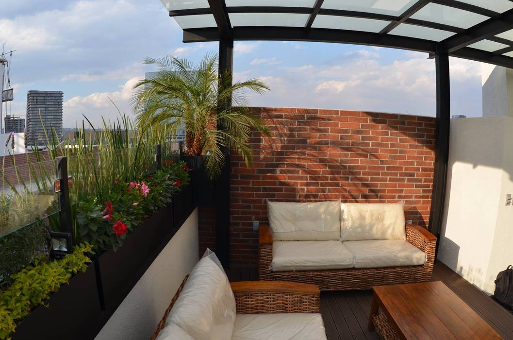 Roof garden guadalupe inn balcones y terrazas industriales de regenera