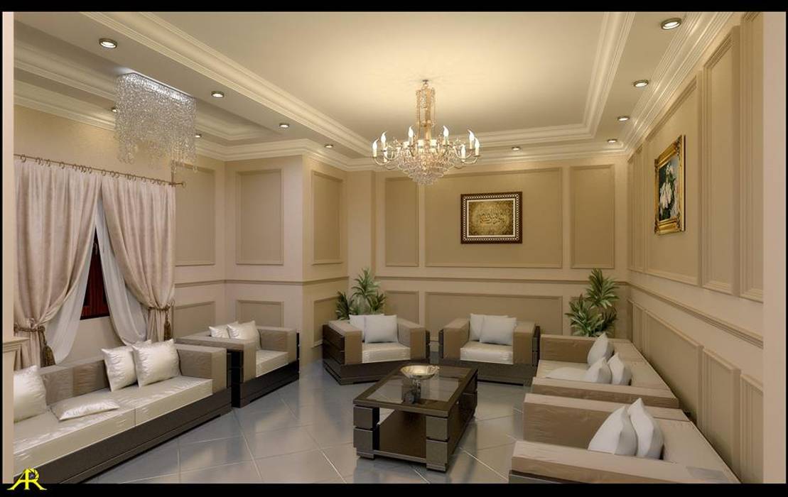 شقة مصرية بتصميم بين الكلاسيك والمودرن, Etihad Constructio & Decor Etihad Constructio & Decor Klasyczny salon Akcesoria i dekoracje