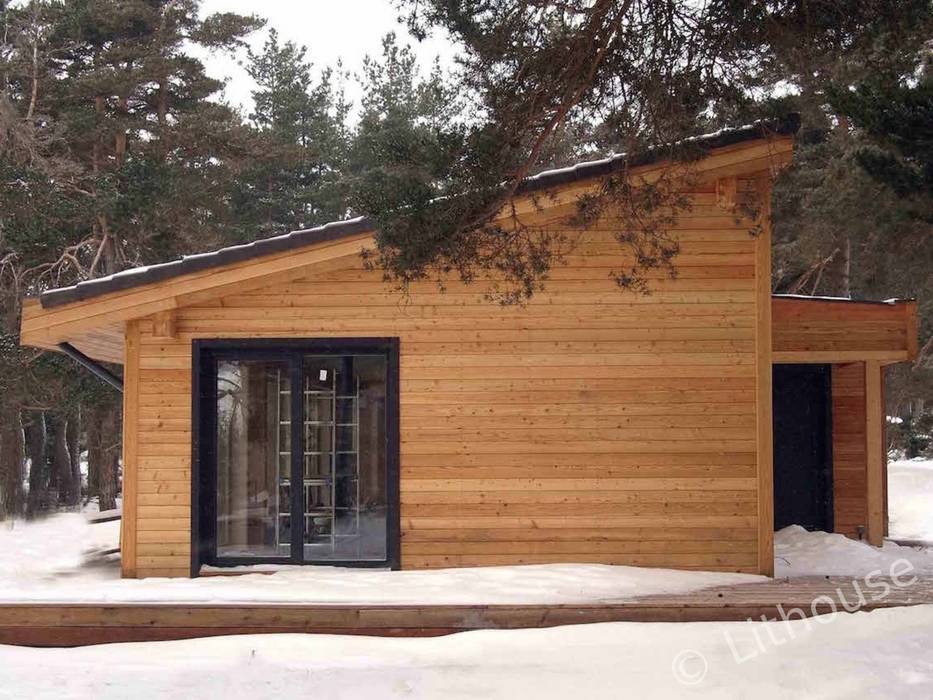 One Floor Living House Namas Casas modernas Madeira maciça Multi colorido wooden house,timber house,prefabricated house,modern architecture