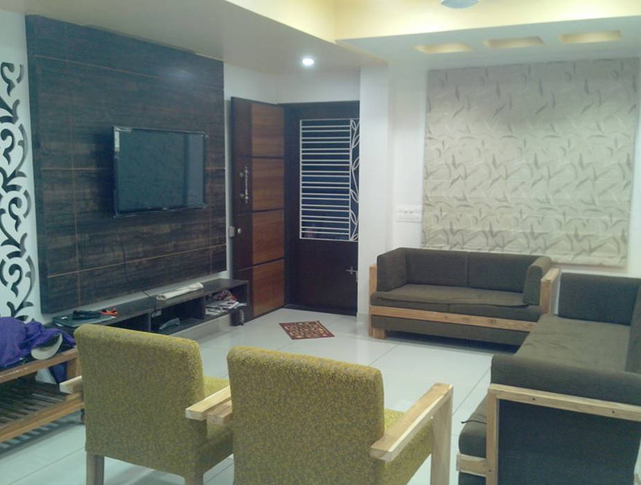 Residence in Vadodara, Swastik Swastik Salones de estilo moderno