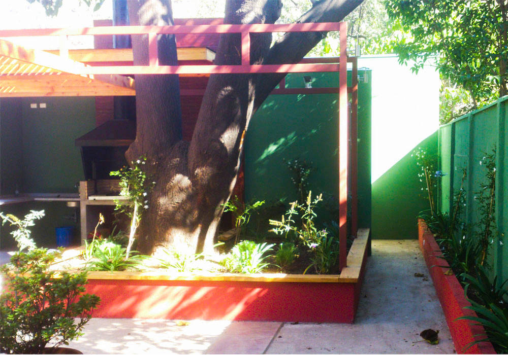 Detalle de jardinera DIMA Arquitectura y Construcción Casas estilo moderno: ideas, arquitectura e imágenes
