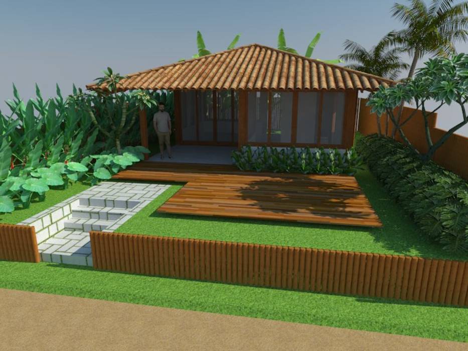 CABANA/REFÚGIO DO BECA. A. MIGUEL AZEVEDO DECORAÇÃO Casas tropicais Madeira maciça Multi colorido