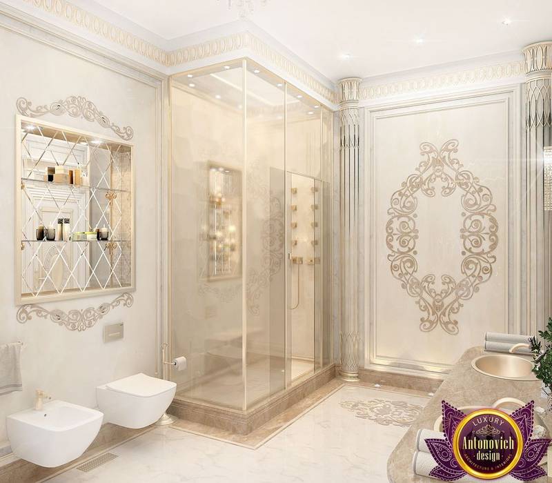 Bathroom design of Katrina Antonovich, Luxury Antonovich Design Luxury Antonovich Design Casas de banho clássicas