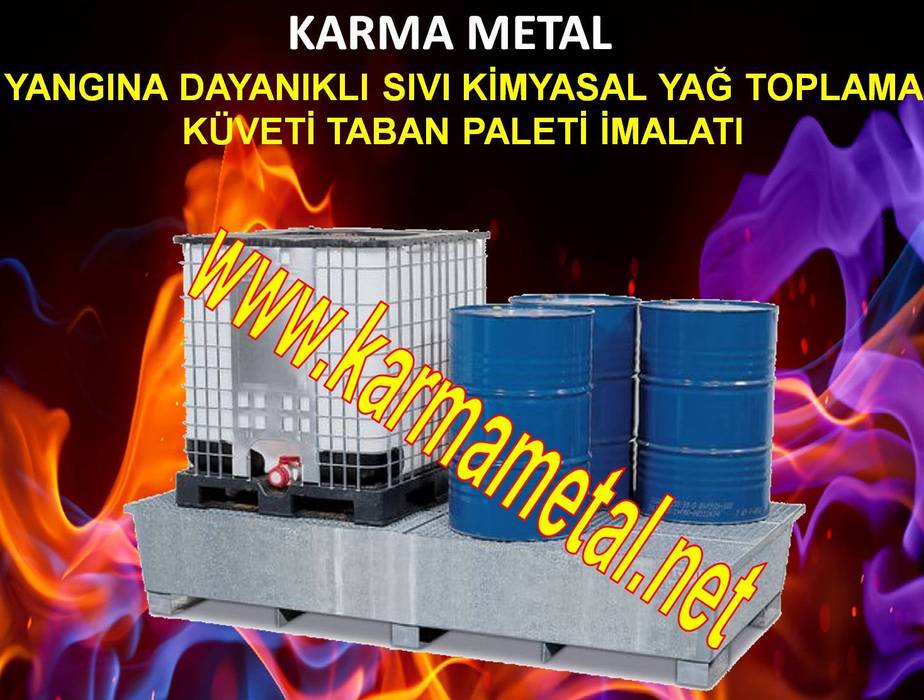 KARMA METAL-Varil Yağ Sıvı Kimyasal Toplama Küveti KARMA METAL ​Sıvı toplama küveti