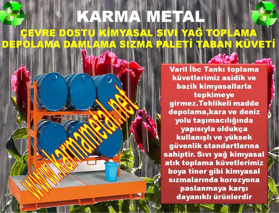 KARMA METAL-Varil Yağ Sıvı Kimyasal Toplama Küveti KARMA METAL ​Sıvı toplama küveti