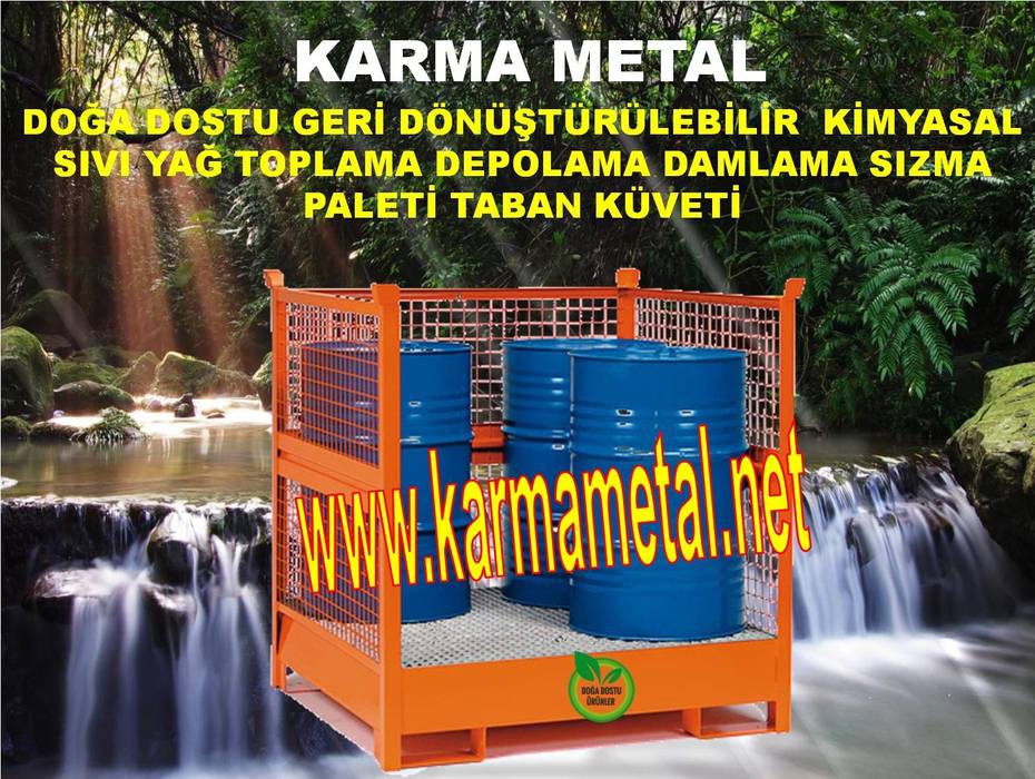 KARMA METAL-Varil Yağ Sıvı Kimyasal Toplama Küveti KARMA METAL ​Sıvı toplama küveti