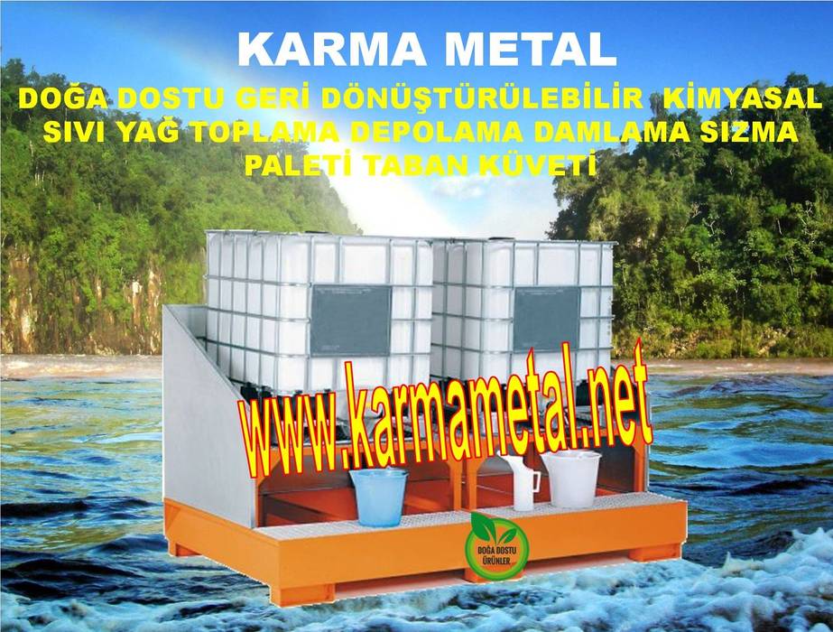 KARMA METAL-Varil Yağ Sıvı Kimyasal Toplama Küveti KARMA METAL ​Sıvı toplama küveti