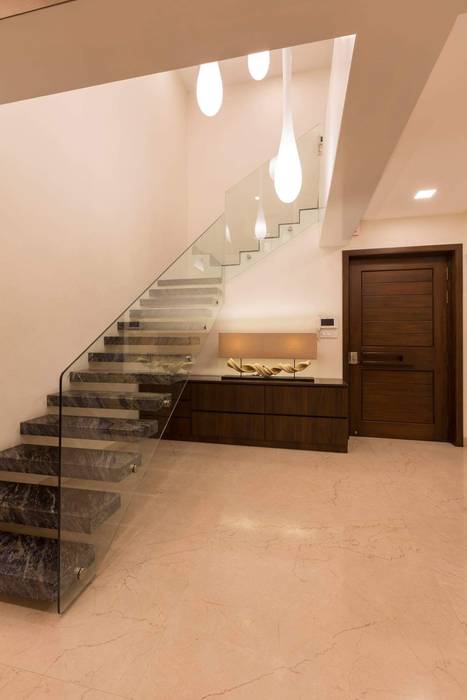 homify Asian style corridor, hallway & stairs