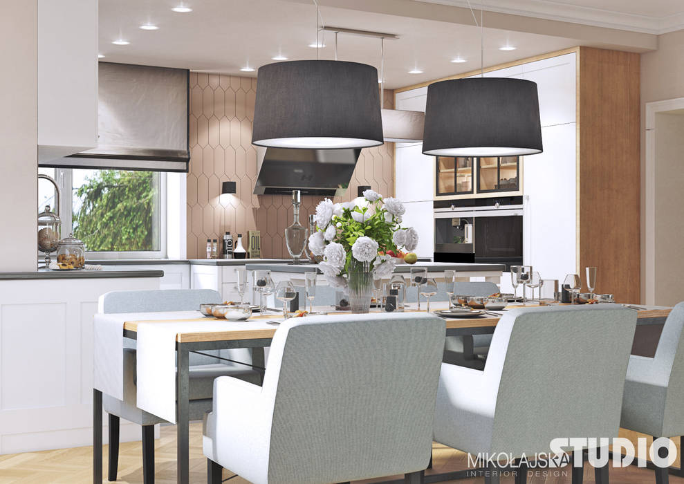 Küche mit essbereich : küche von mikolajskastudio | homify Küche mit essbereich : küche von mikolajskastudio | homify