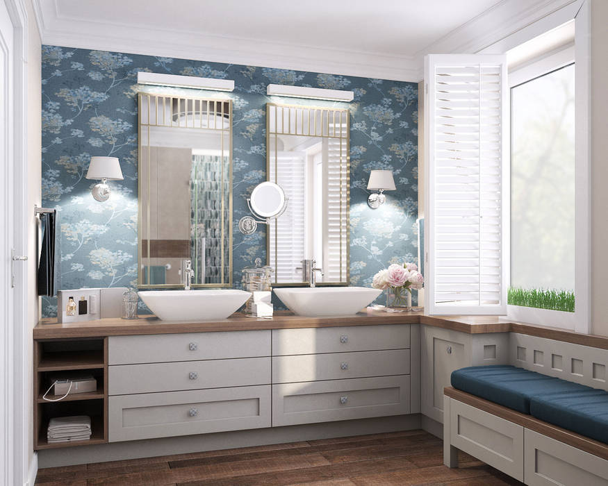 Mosaikfliesen In Turkis Im Badezimmer Klassische Badezimmer Von Mikolajskastudio Klassisch Homify