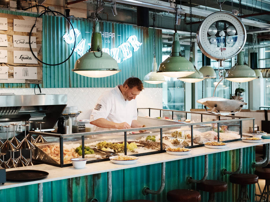 Grand Central Food Market | Interieur Ontwerp Bar – Restaurant, Tubbs design Tubbs design Bedrijfsruimten Gastronomie