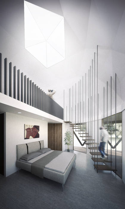 Domo/dormitorio B+V Arquitectos Dormitorios de estilo minimalista domo,sustentable