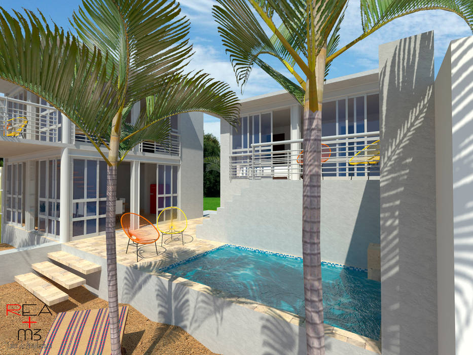 Casa en la playa, REA + m3 Taller de Arquitectura REA + m3 Taller de Arquitectura Casas minimalistas