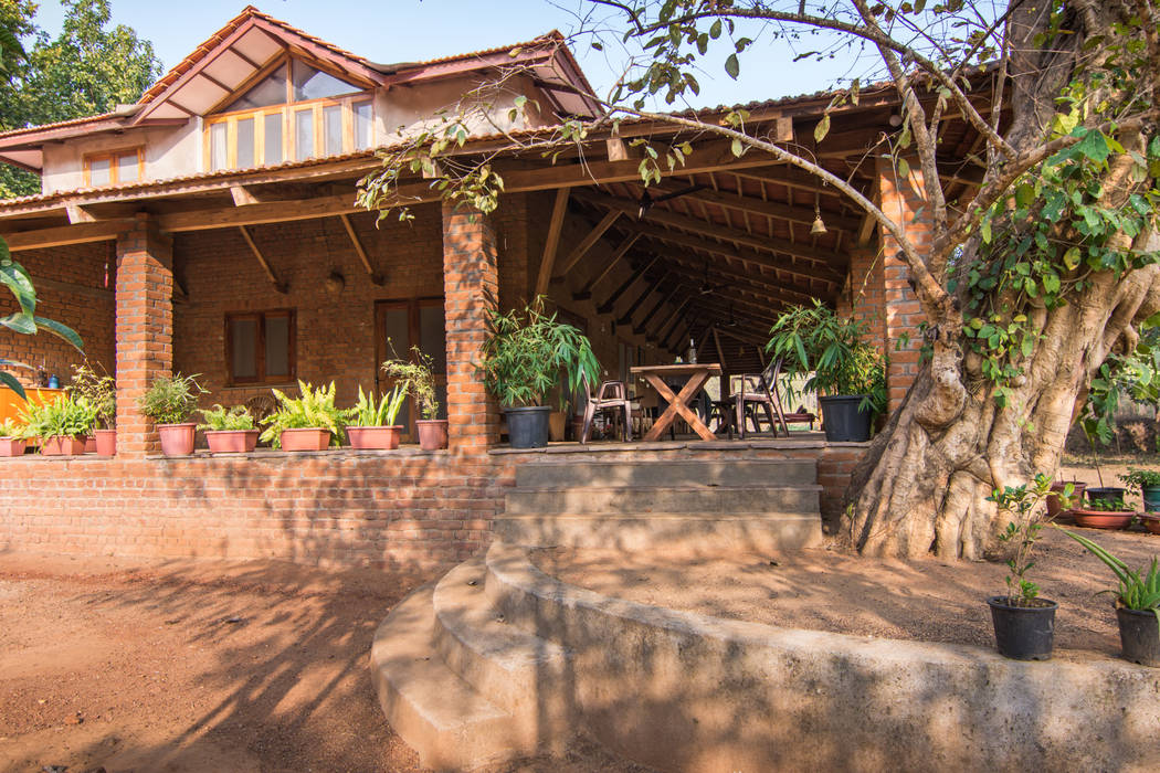 Homestay in Kanha National park, Madhya Pradesh, M+P Architects Collaborative M+P Architects Collaborative Modern Houses