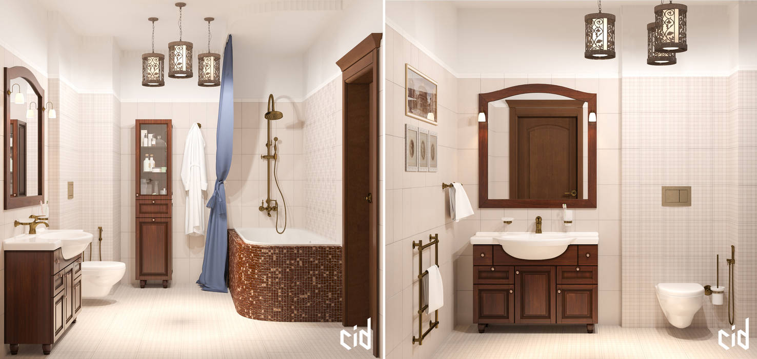 Дом для большой семьи, Center of interior design Center of interior design Classic style bathroom