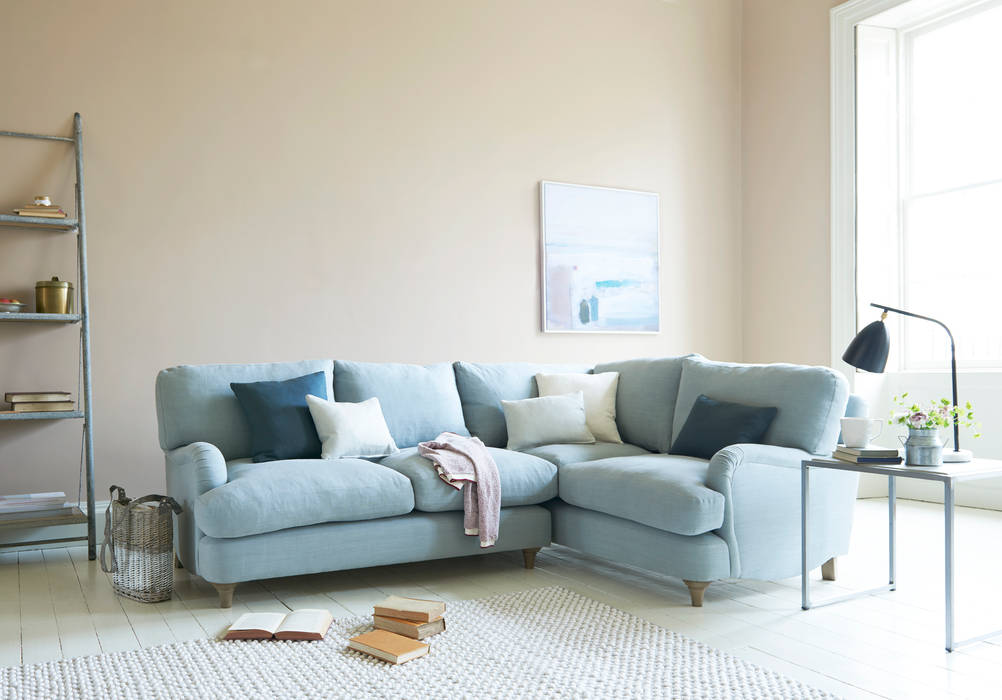 Jonesy corner sofa Loaf غرفة المعيشة corner sofa,deep seat,l-shaped,light blue,linen,family sofa,Sofas & armchairs