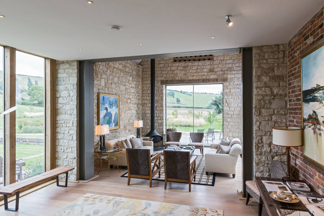 Sitting room Wohnzimmer im Landhausstil von Studio Mark Ruthven Landhaus