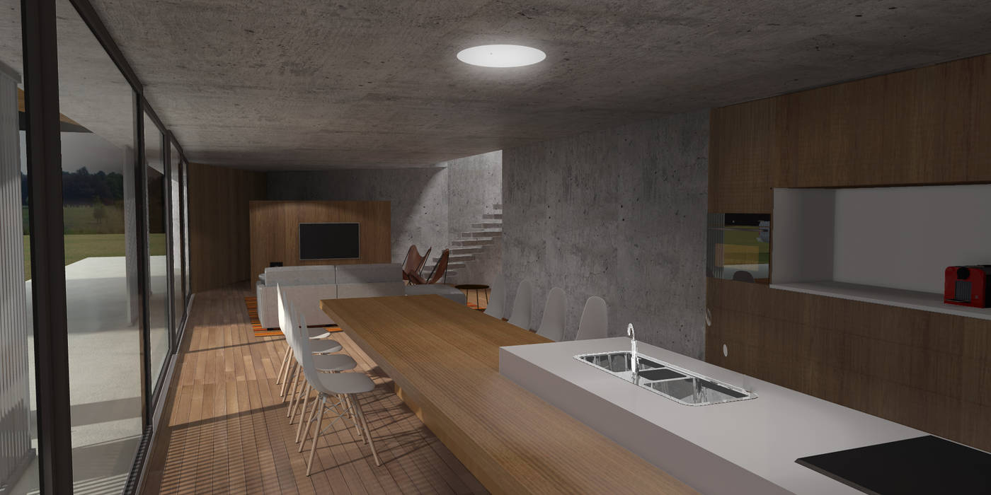 VIVIENDA UNIFAMILIAR EN VILLA WARCALDE, CCMP Arquitectura CCMP Arquitectura Casas minimalistas