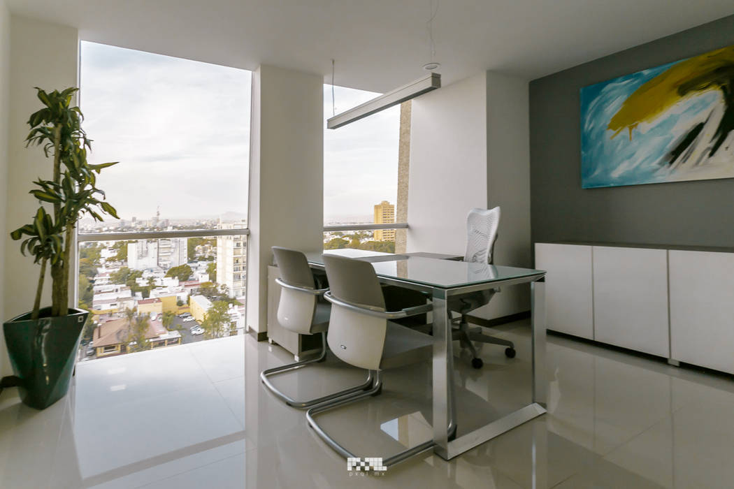 Oficinas Piso 10, 2M Arquitectura 2M Arquitectura Modern Study Room and Home Office