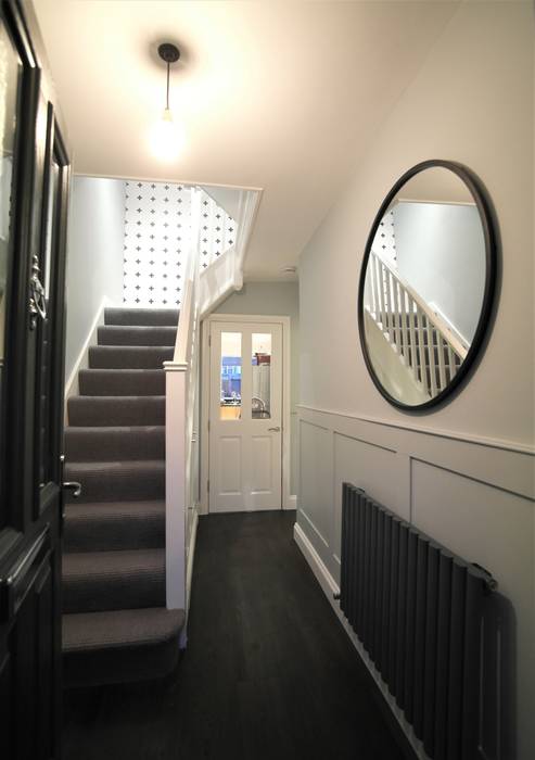 Twickenham, Patience Designs Studio Ltd Patience Designs Studio Ltd Modern corridor, hallway & stairs