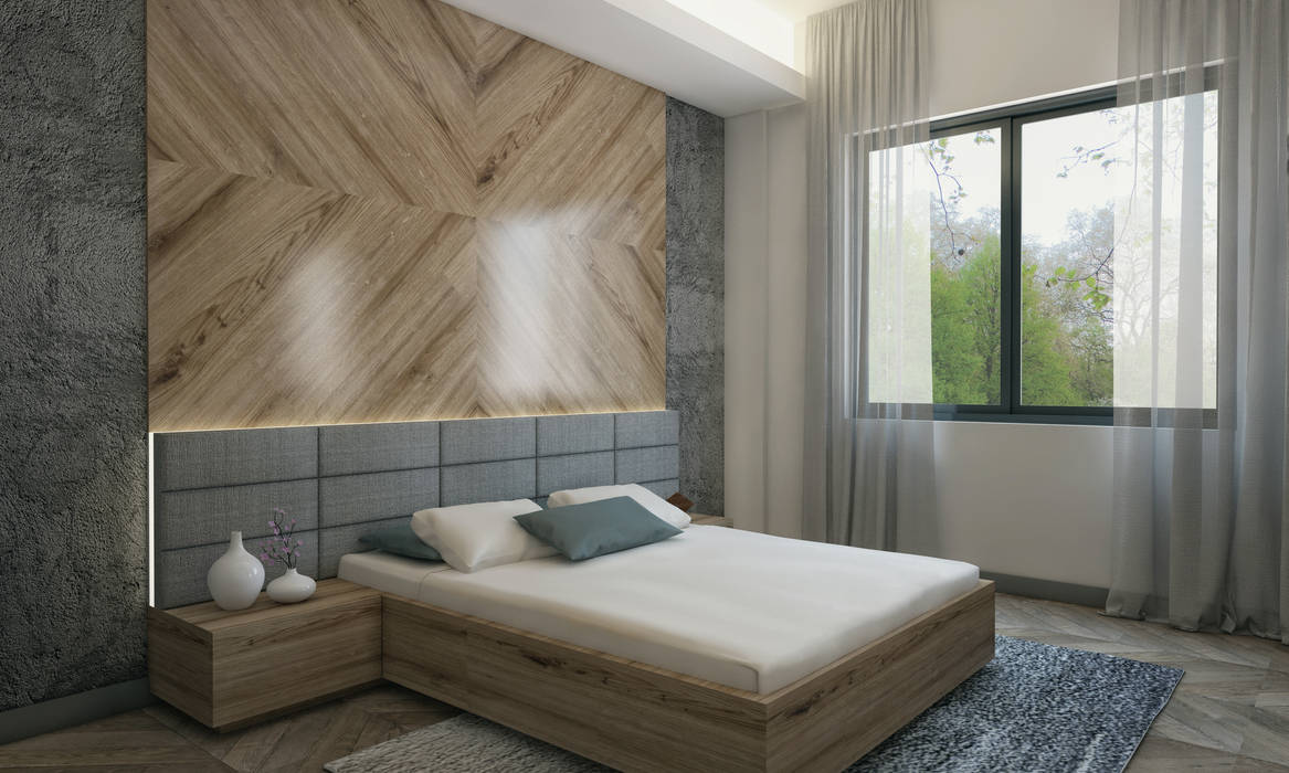 ELIA COUNTRY, Voltaj Tasarım Voltaj Tasarım ห้องนอน ไม้ Wood effect เตียงนอนและหัวเตียง
