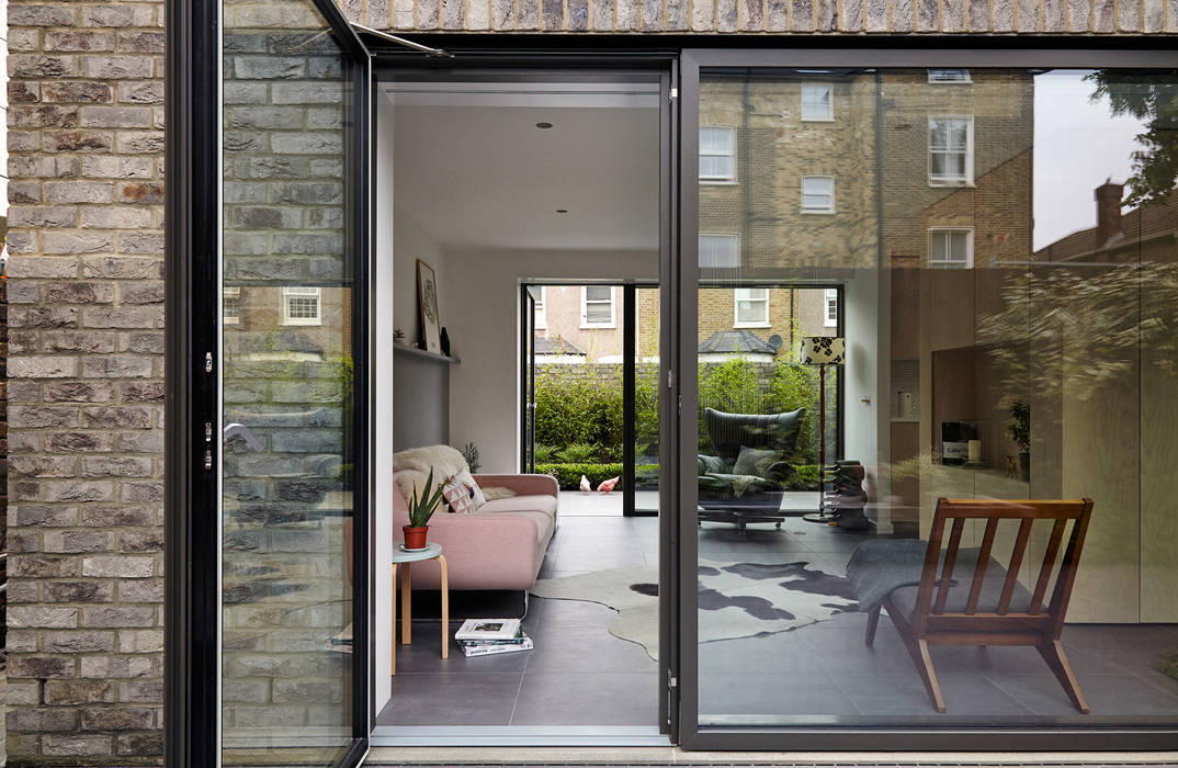 No. 49, 31/44 Architects 31/44 Architects Modern Living Room interior,living room,brick,modern,new build,self build