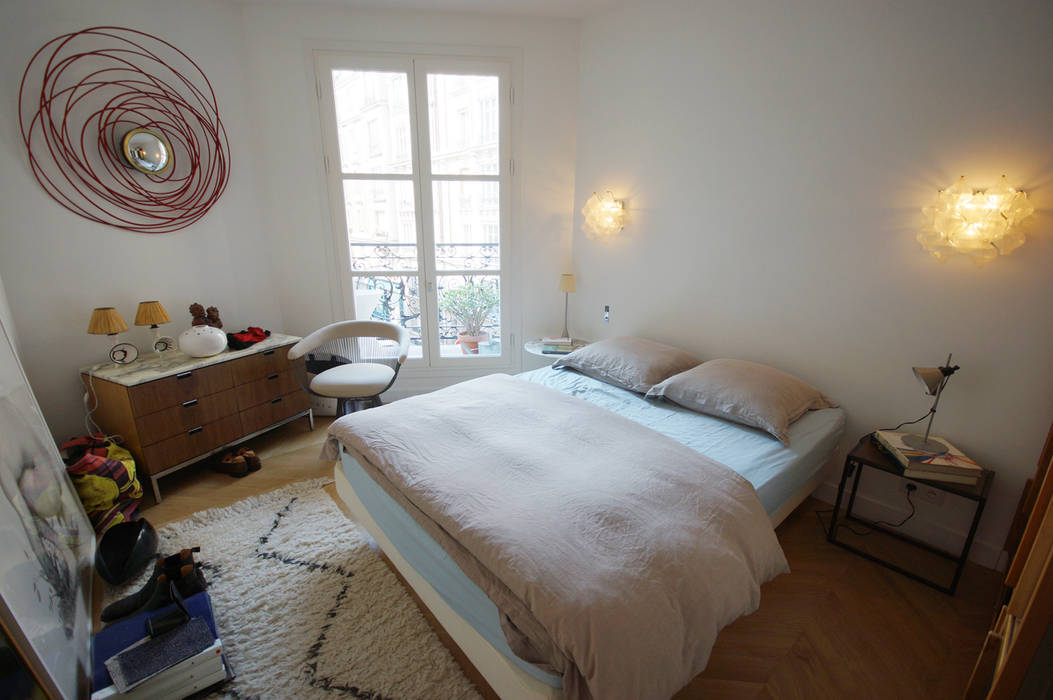 Rénovation appartement Paris, quartier Montmartre Grazia Architecture Chambre moderne