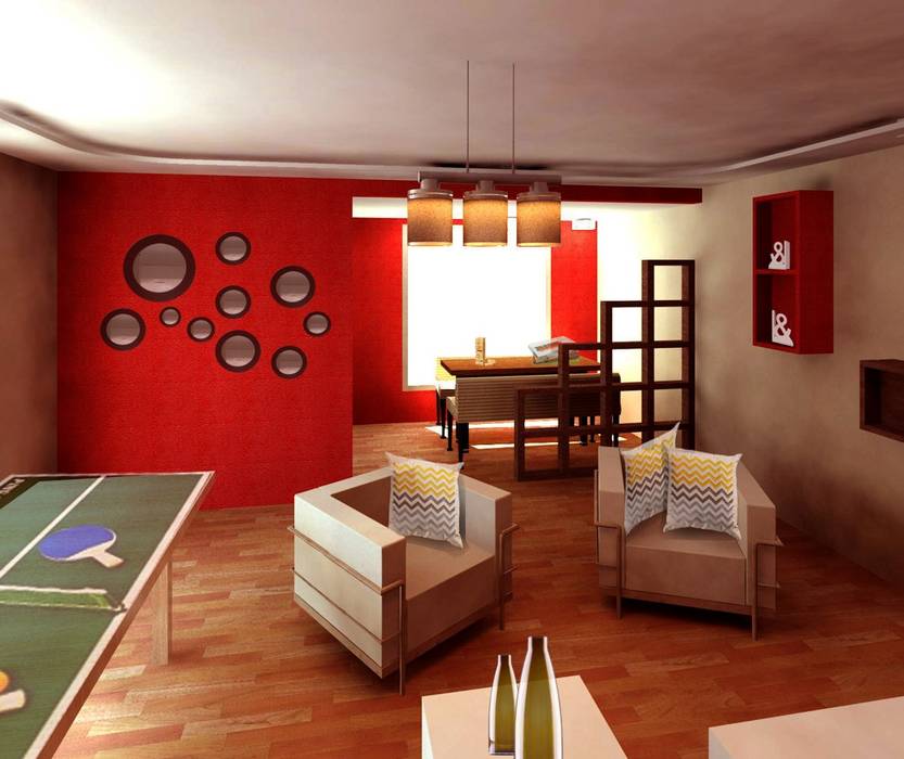 Sala de juegos salas multimedia modernas de perfil arquitectónico moderno | homify