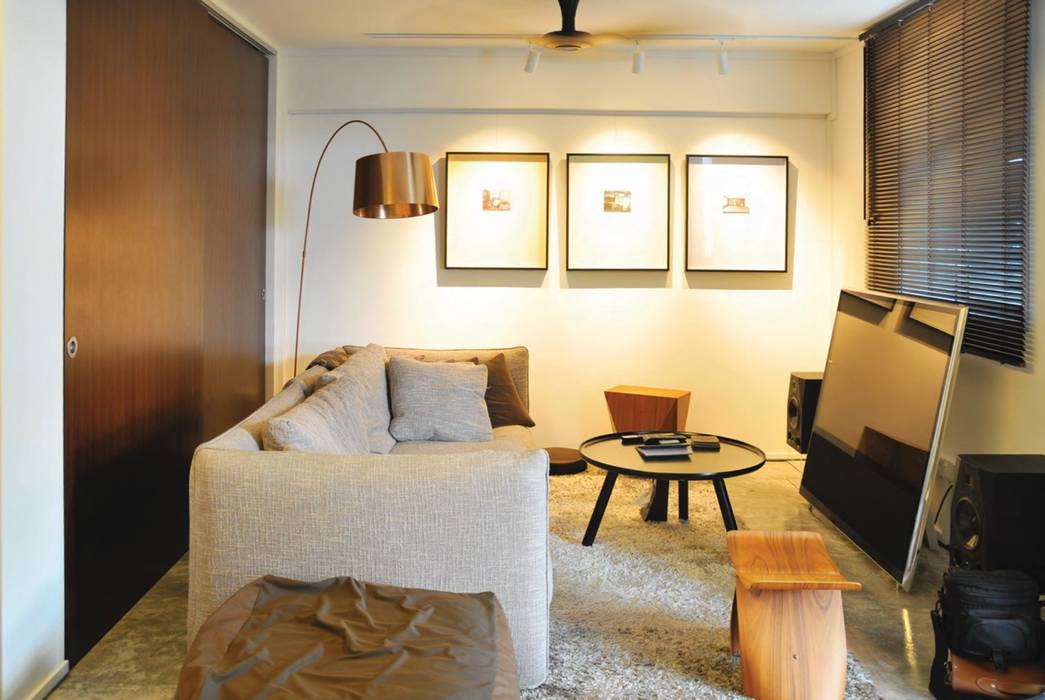 Apartment at Bukit Ho Swee, Quen Architects Quen Architects Ruang Keluarga Gaya Asia