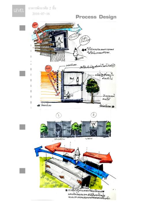 process design LEVEL ARCHITECT โรงรถและหลังคากันแดด