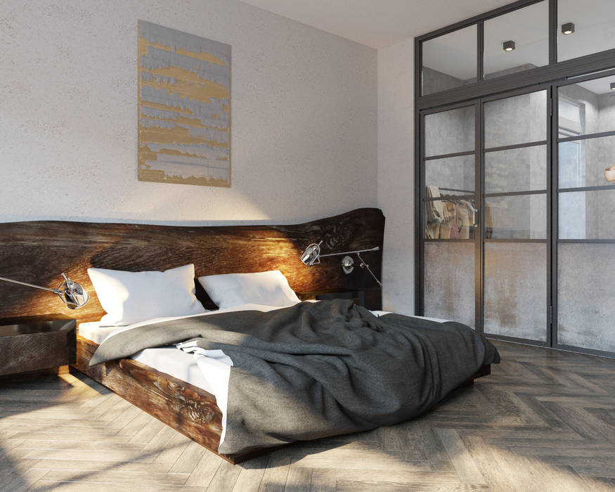 BRUTTO, ДОМ СОЛНЦА ДОМ СОЛНЦА Industrial style bedroom