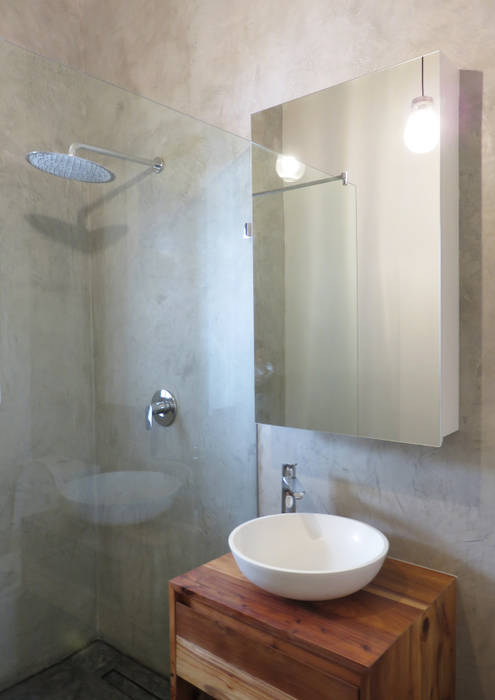 Guest Bathroom Trait Decor 現代浴室設計點子、靈感&圖片