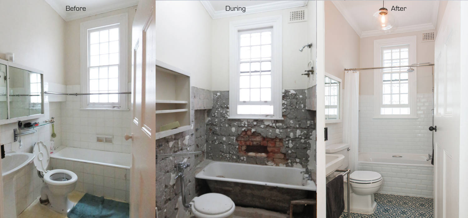 Victorian Home Renovation, Trait Decor Trait Decor حمام