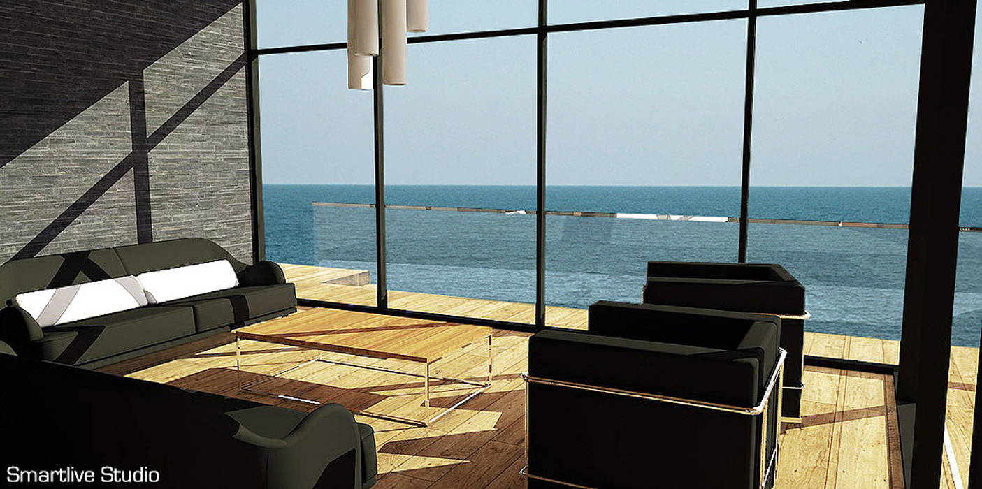 Wallpaper Living Con Vista Al Oceano Livings Modernos Ideas Imagenes Y Free HD