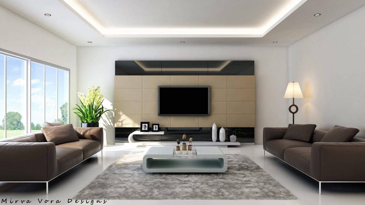 3D Designs By Mirva Vora Designs., Mirva Vora Designs Mirva Vora Designs Modern living room Furniture,Couch,Green,Table,Building,Comfort,Interior design,Lighting,Plant,Living room