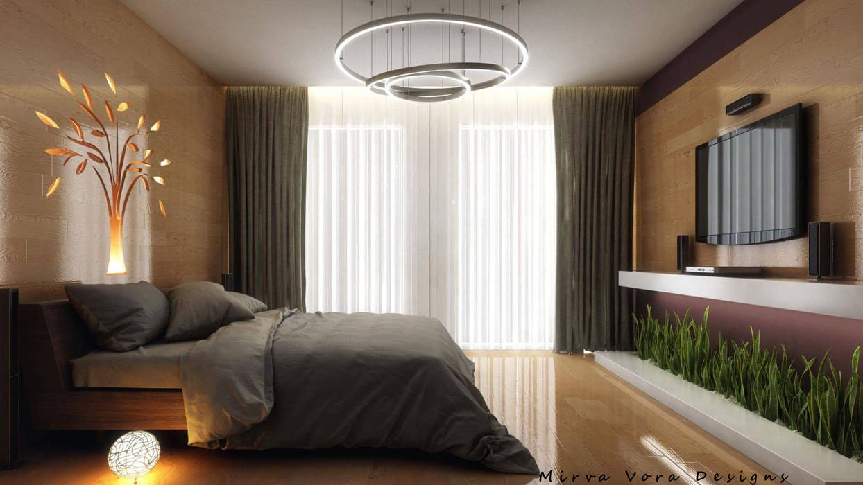 3D Designs By Mirva Vora Designs., Mirva Vora Designs Mirva Vora Designs Modern style bedroom