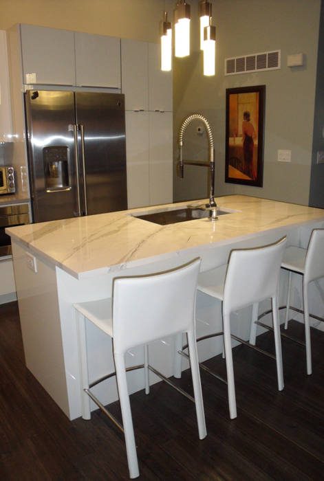 White Contemporary Kitchen Kitchen Krafter Design/Remodel Showroom Modern Kitchen